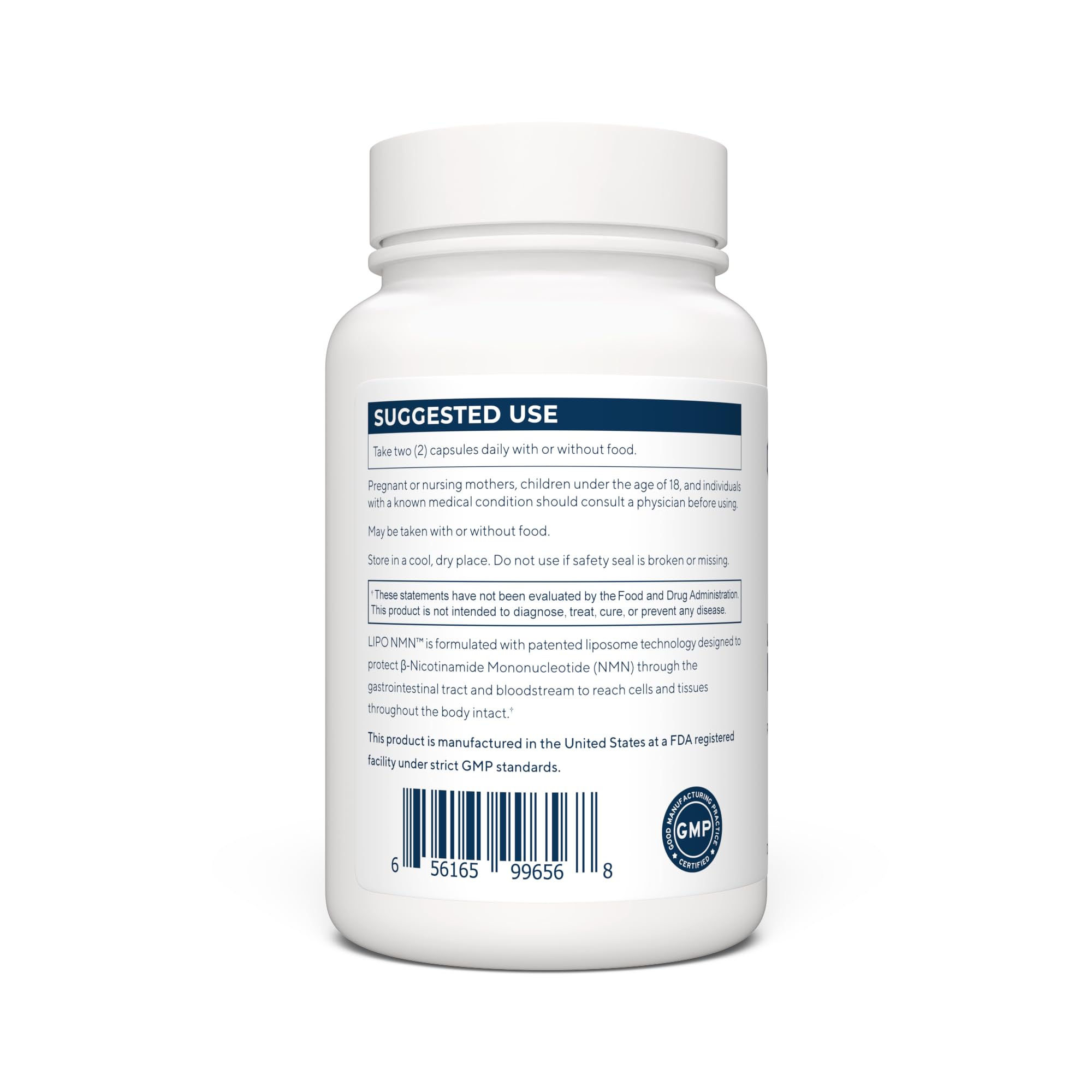 Renue By Science NMN capsules on a light background highlighting easy daily intake.