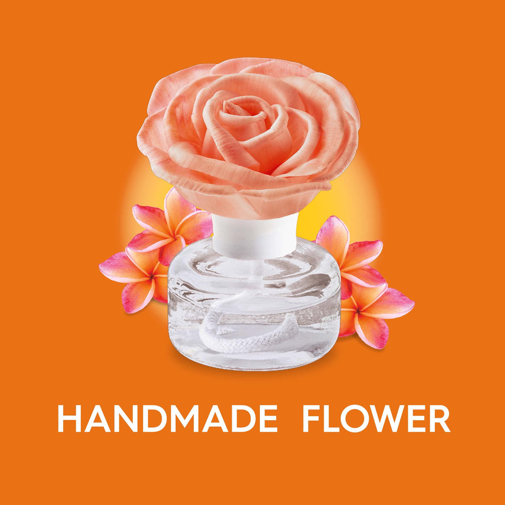 Renuzit Snuggle Scent Blossoms notes of pineapple, mango, and coconut for brightness.