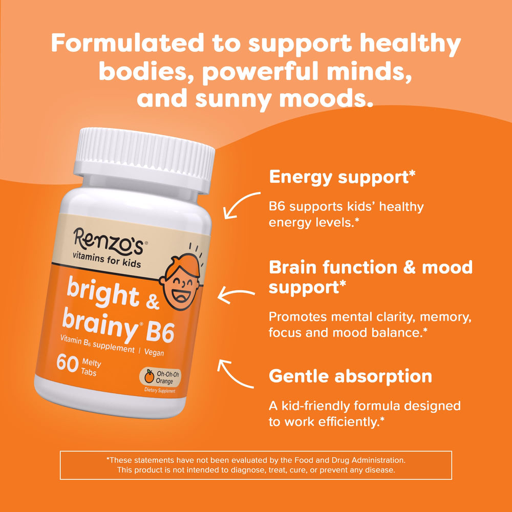 Orange-melt tablets for kids ready to dissolve in drinks.