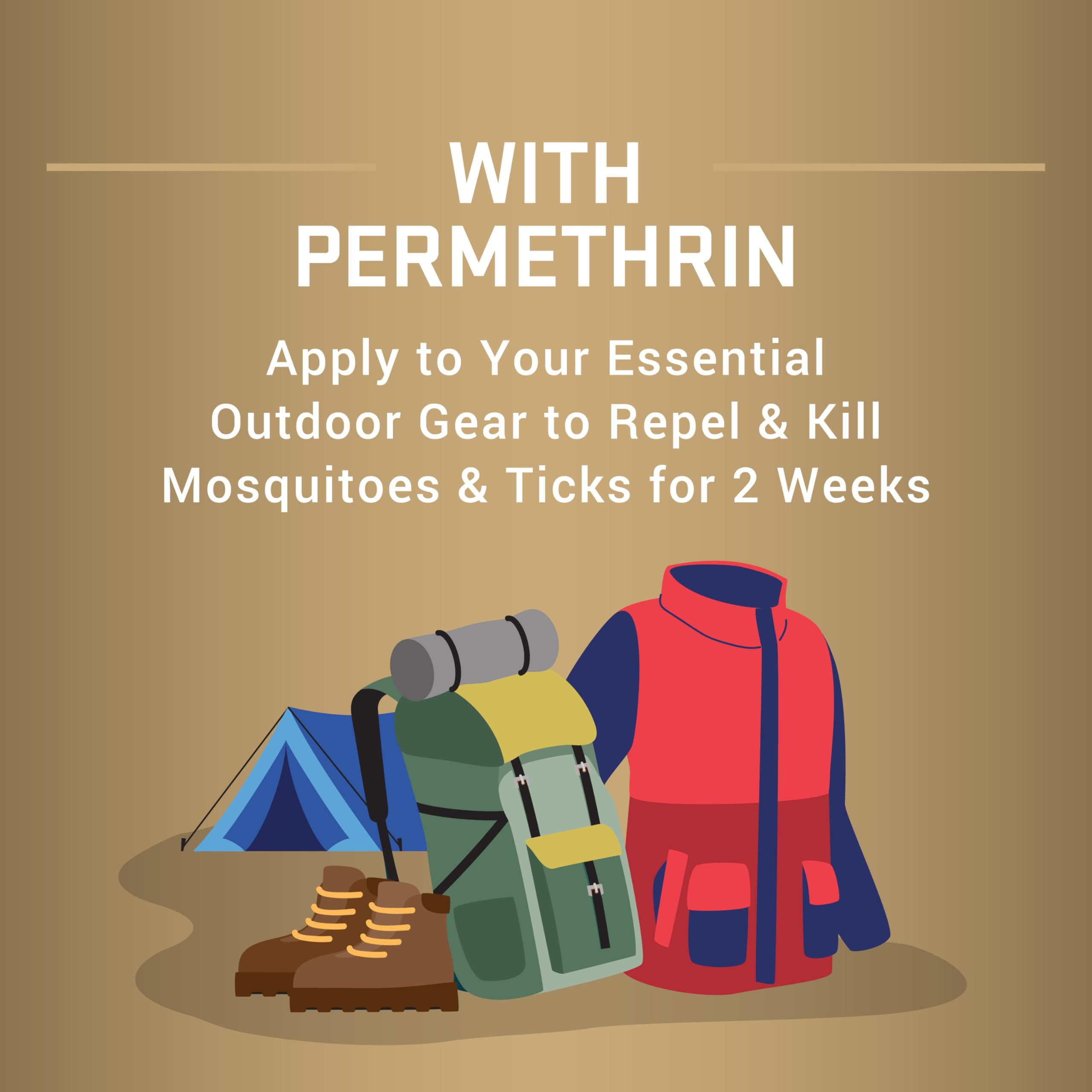 Fabric protection by Repel Permethrin on clothing fabric