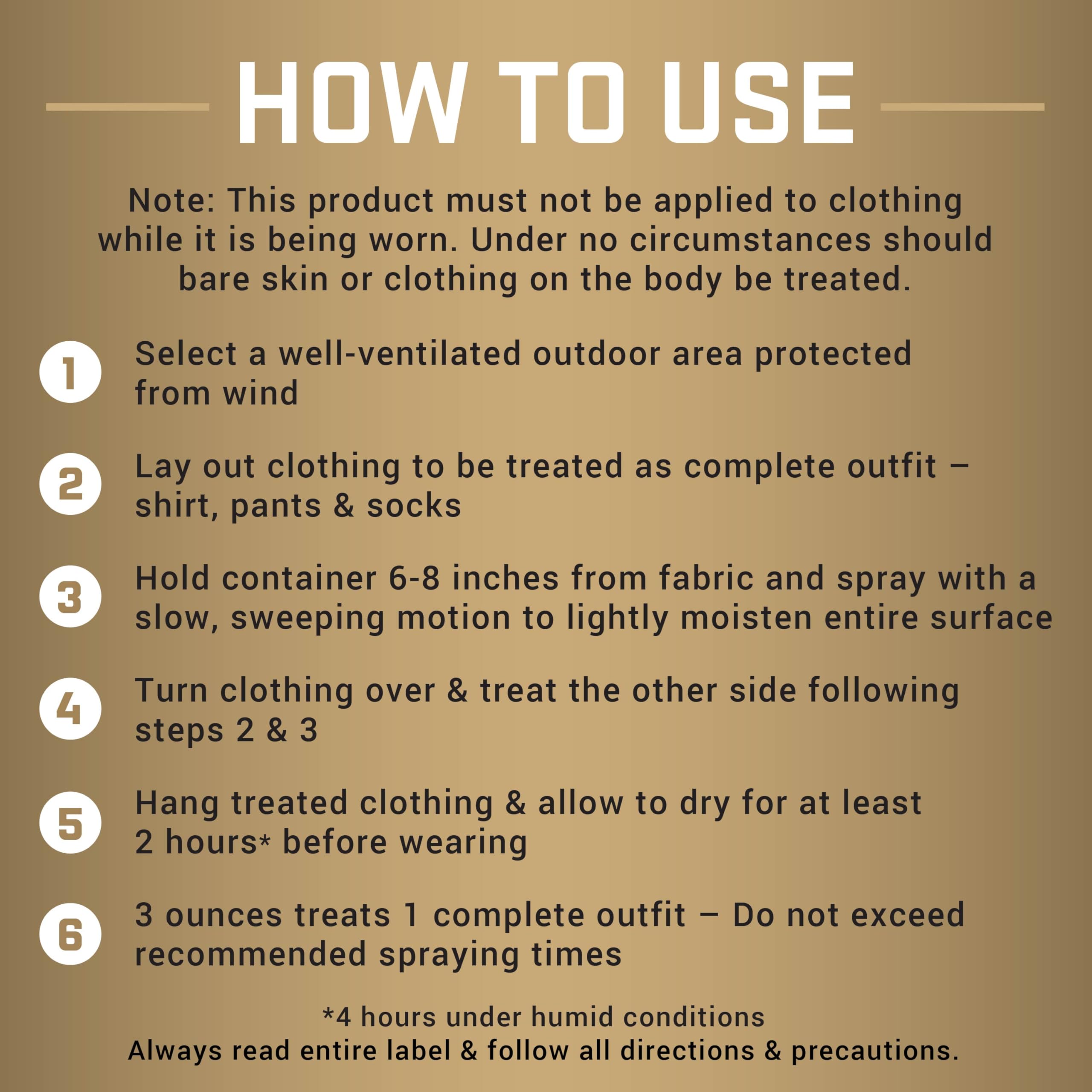 Unscented Repel Permethrin spray on fabric