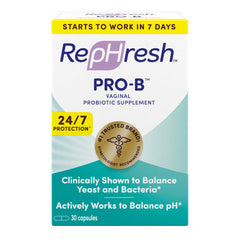 RepHresh Pro-B capsule close-up highlighting probiotic balance for daily wellness.