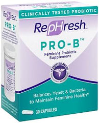 Rephresh Pro-B capsules close-up, small and easy-to-swallow for daily use