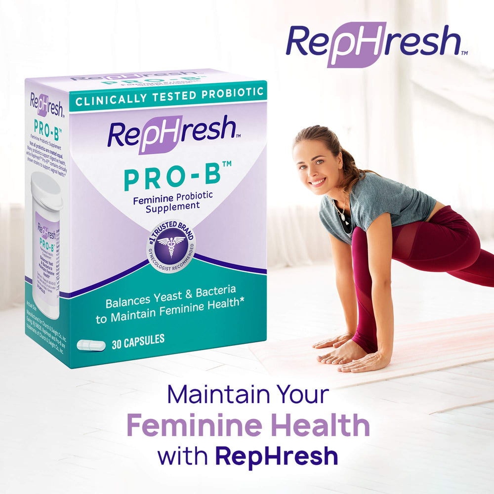 RepHresh Pro-B capsules lined up depict a simple daily ritual.