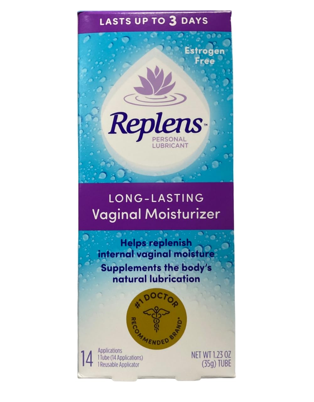 Replens reusable applicator close-up highlighting mess-free design