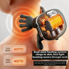 Rercarre wireless massager in use offers up to 70 minutes of cordless relaxation