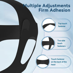 REROIO anti-snore chin strap shows breathable material for comfortable night use