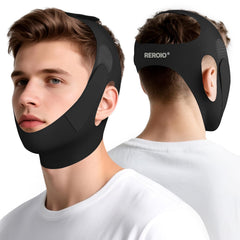 REROIO Chin Strap for Sleeping with four-sided adjustment for secure comfort all night