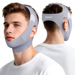 REROIO chin strap 4-sided adjustment for customizable night comfort and reduced snoring.