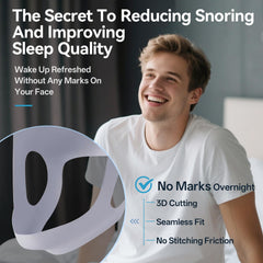 REROIO chin strap breathable material keeps you cool and comfortable all night.