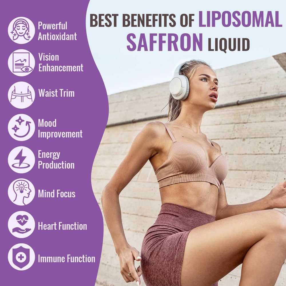 Resciency saffron liposomal drops included in morning routine for daily wellness.