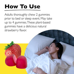 RESCUE PLUS gummies night routine use shows two-gummy serving