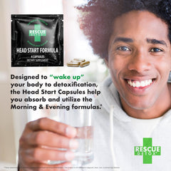 Rescue Detox bonus Instant ICE Caps beside the bottle for quick support