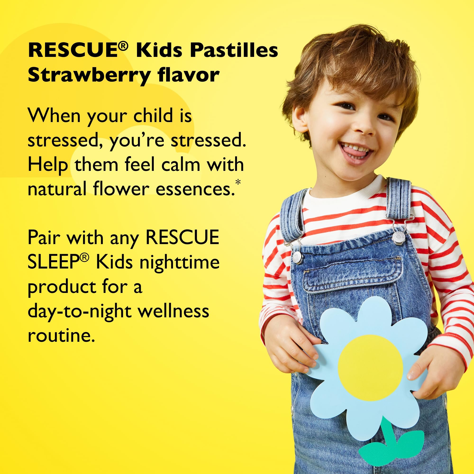 RESCUE Kids Pastilles vegan homeopathic formula label