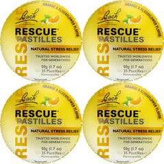 RESCUE pastilles orange elderflower pack promotes on-the-go calm