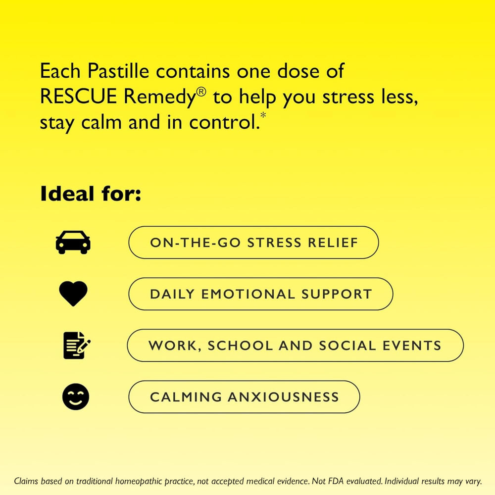 RESCUE Pastilles Watermelon pack angle shot emphasizing portability.