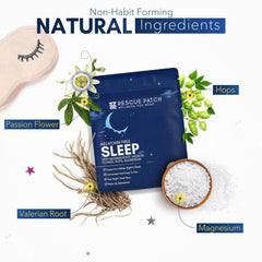 Rescue Patch sleep patch on arm demonstrates discreet nightly application.