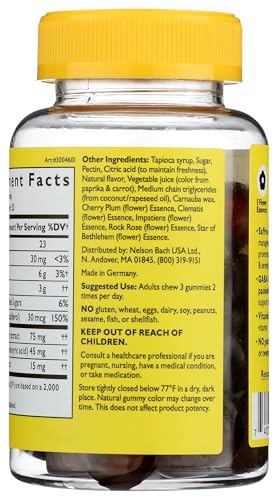RESCUE PLUS gummies dispensed beside bottle for on-the-go mood support.
