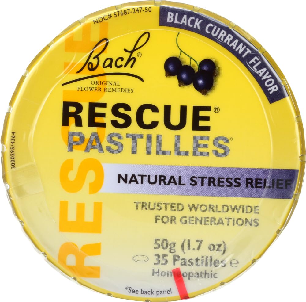 RESCUE Remedy Blackcurrant Pastilles pack for on-the-go calm.