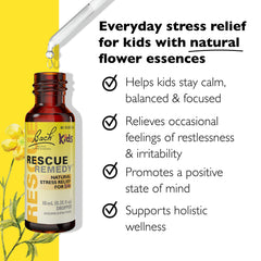 RESCUE Kids drops added to drink; easy dosing for children.