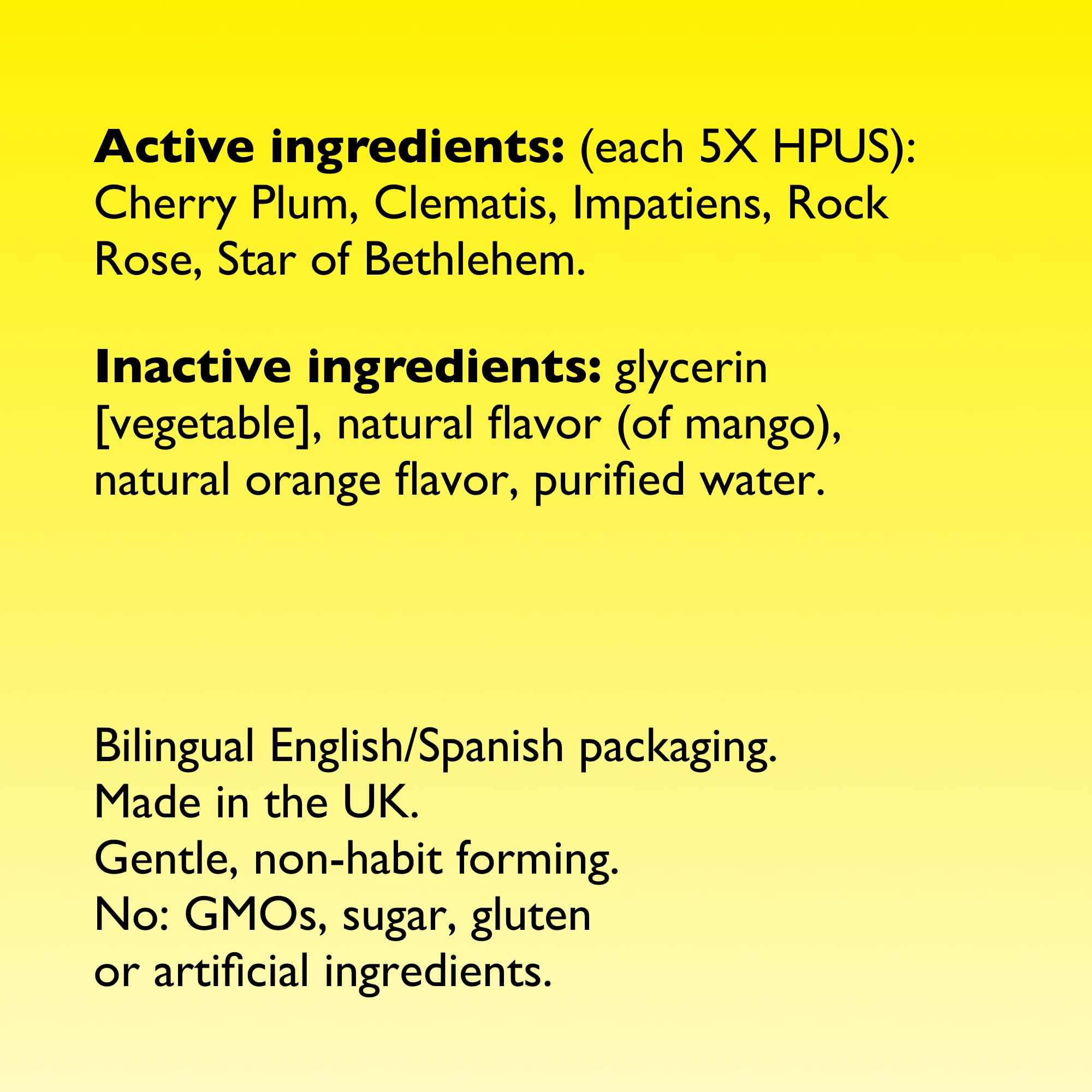RESCUE Remedy bilingual packaging shown for easy English/Spanish use.