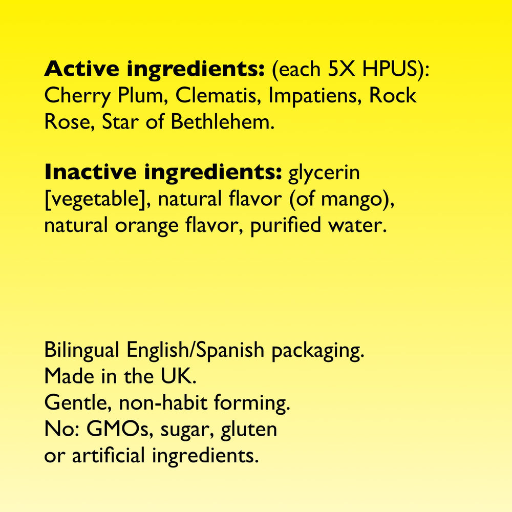 RESCUE Remedy bilingual packaging shown for easy English/Spanish use.