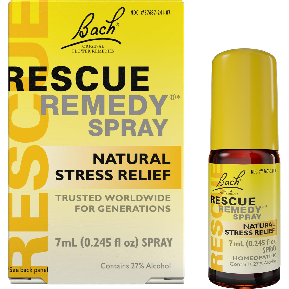 RESCUE REMEDY spray 7ml bottle ready for quick, portable calm moments.