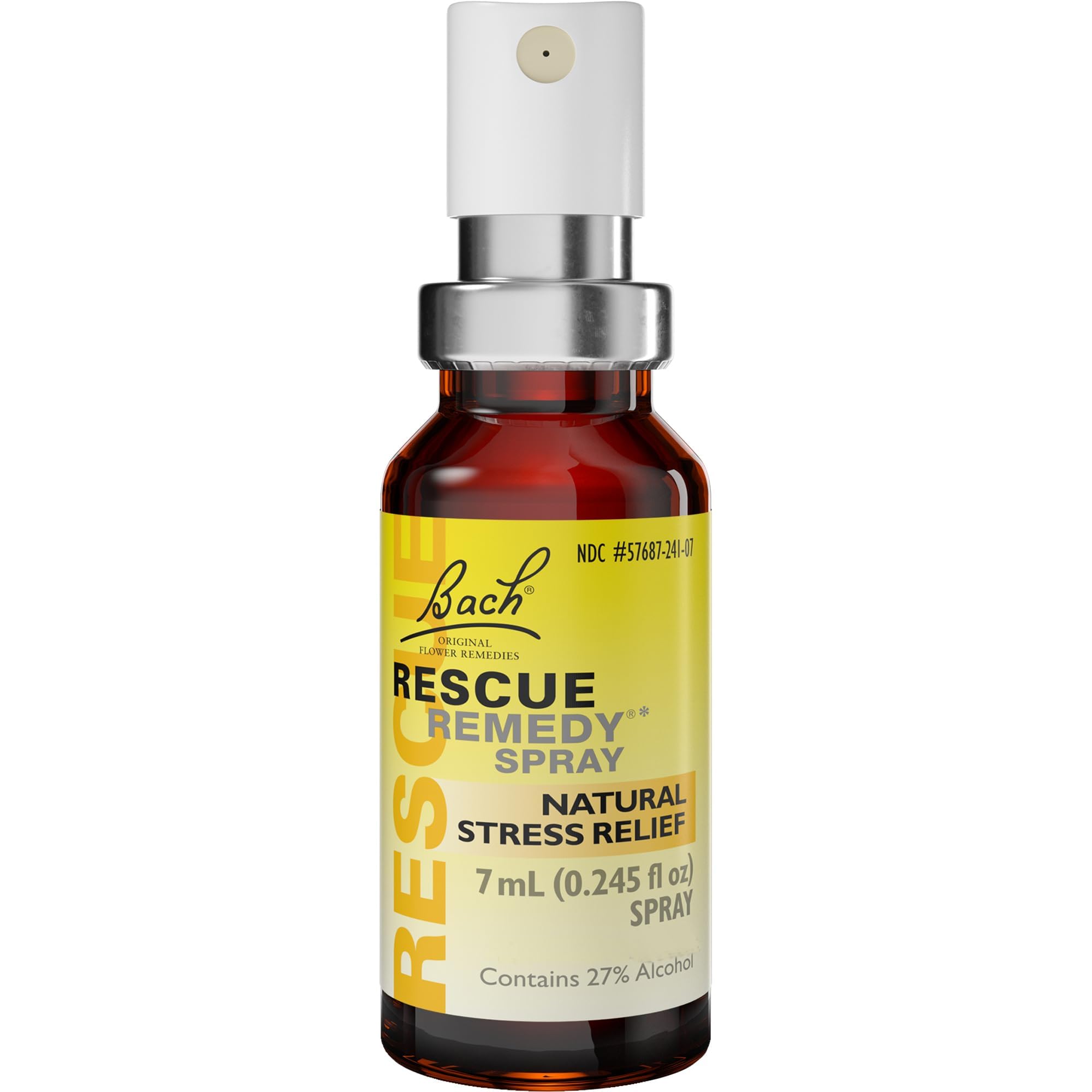Close-up of RESCUE REMEDY spray application to the tongue for on-the-go use.