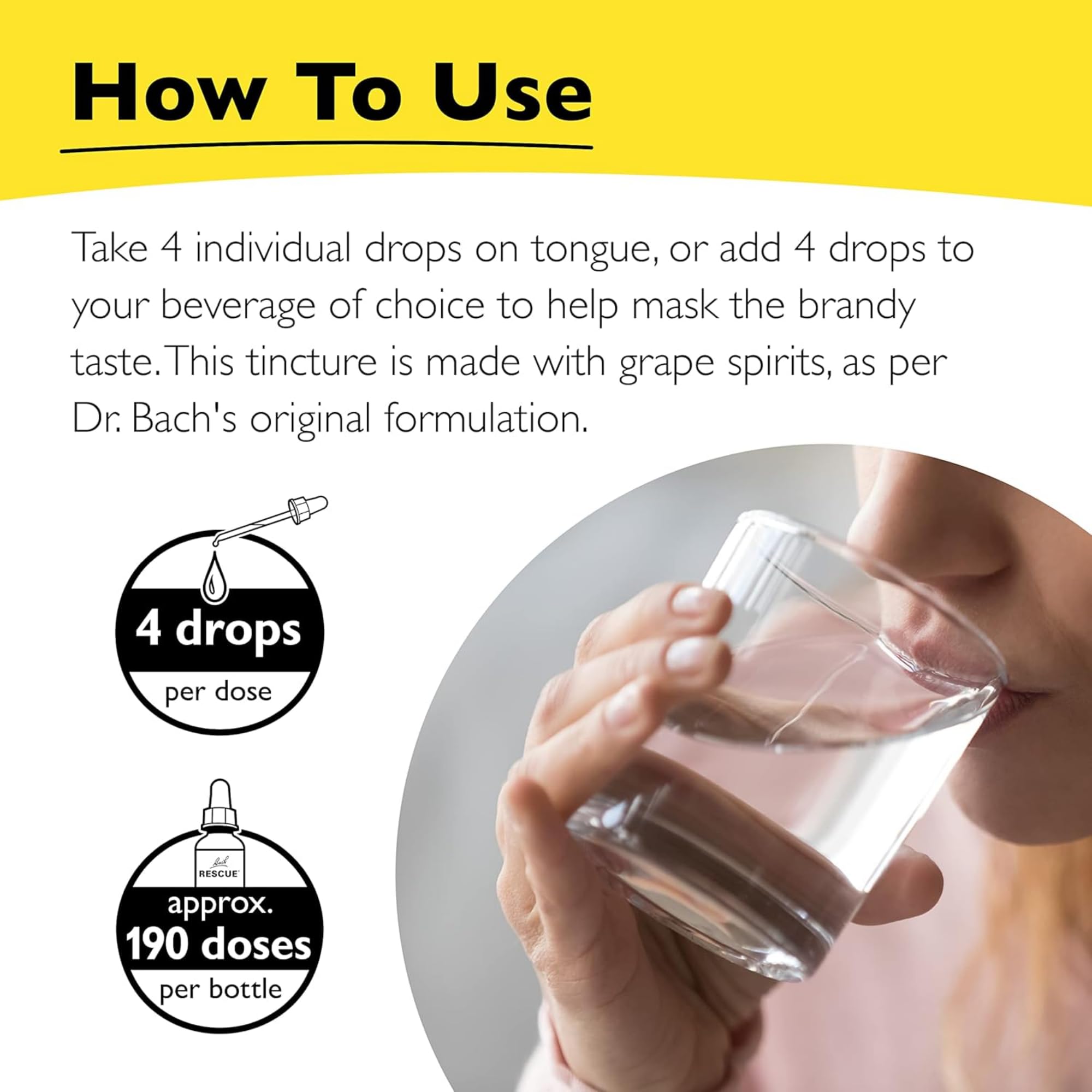 RESCUE REMEDY bottle reflecting its UK garden origin