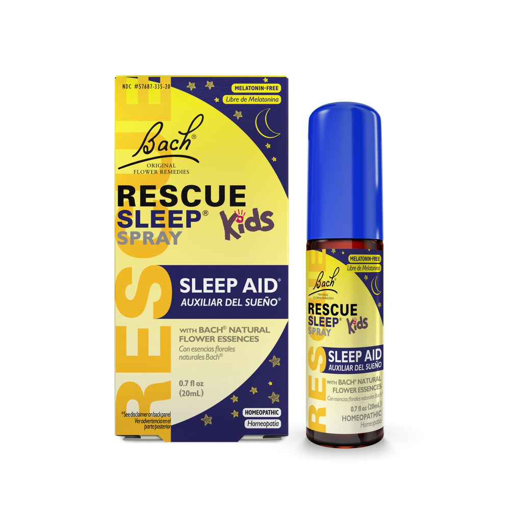 RESCUE Sleep Kids Spray bottle front view showing melatonin-free bedtime support.