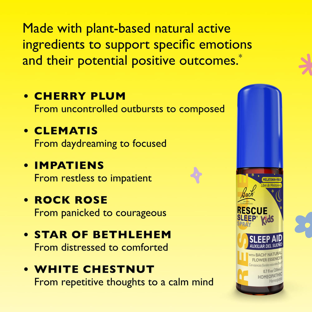 RESCUE Sleep Kids Spray used by a child at bedtime.