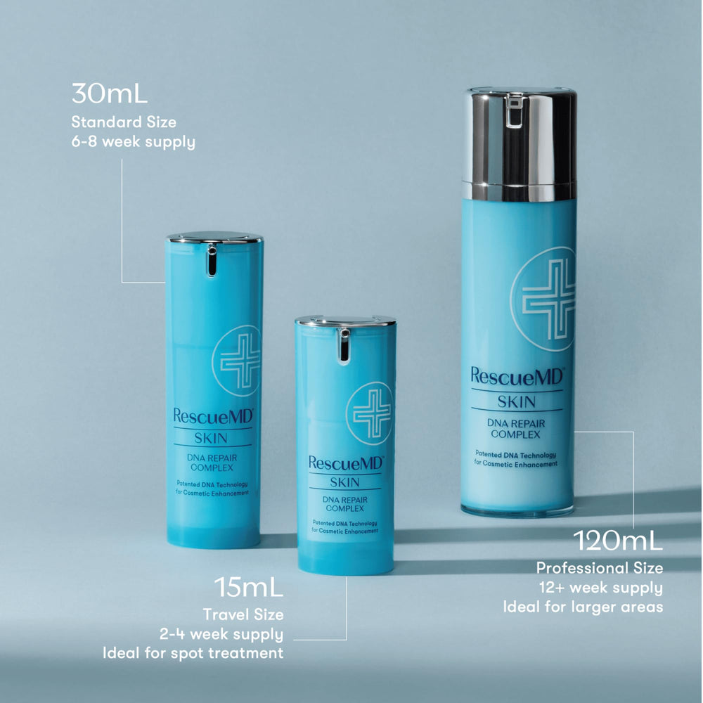 RescueMD DNA Repair Complex closeup texture reveals lightweight formula.