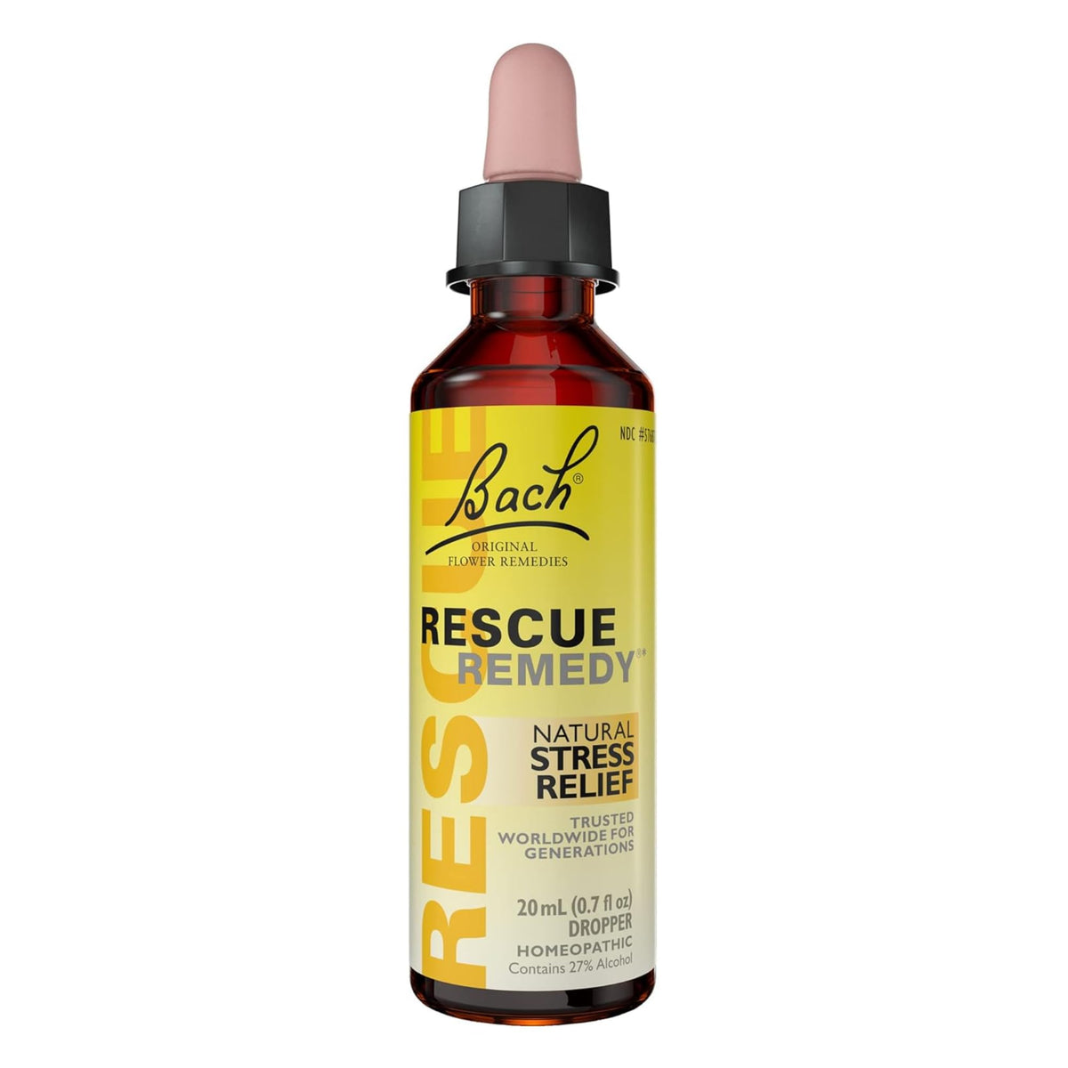 RESCUE REMEDY Dropper bottle front for natural stress relief and focus