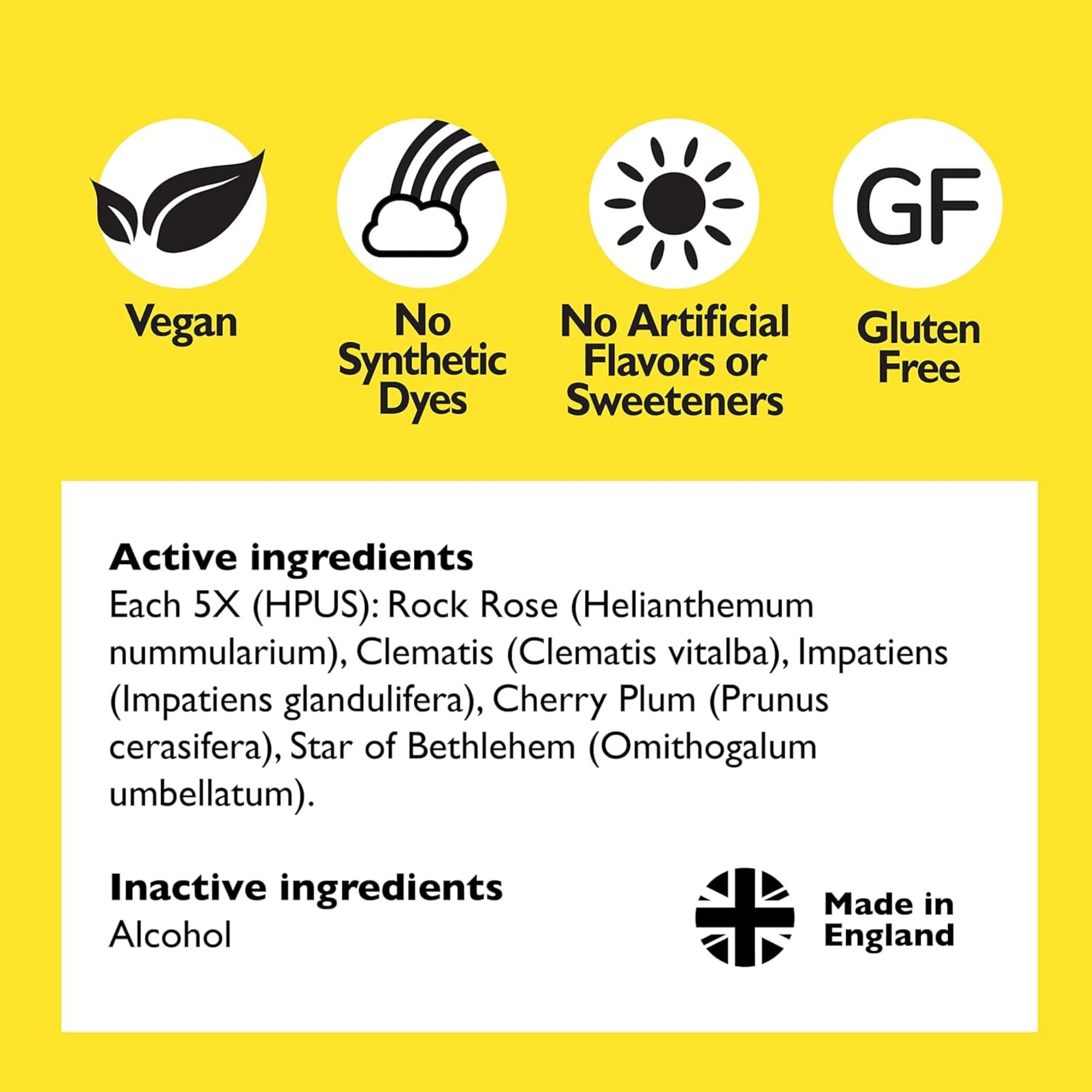 Four RESCUE REMEDY drops on the tongue for gentle calm.