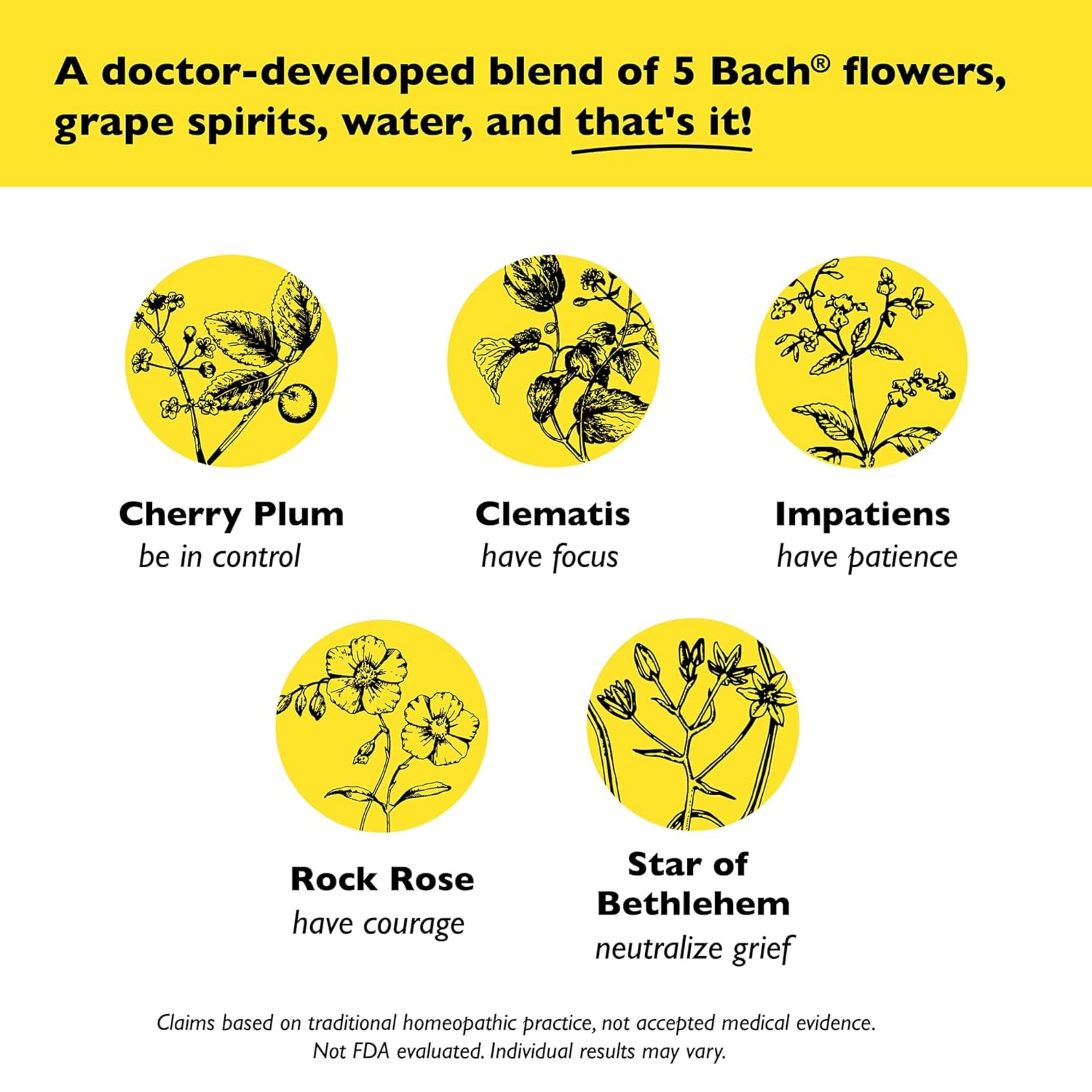 RESCUE REMEDY packaging box featuring original Dr. Bach formula.