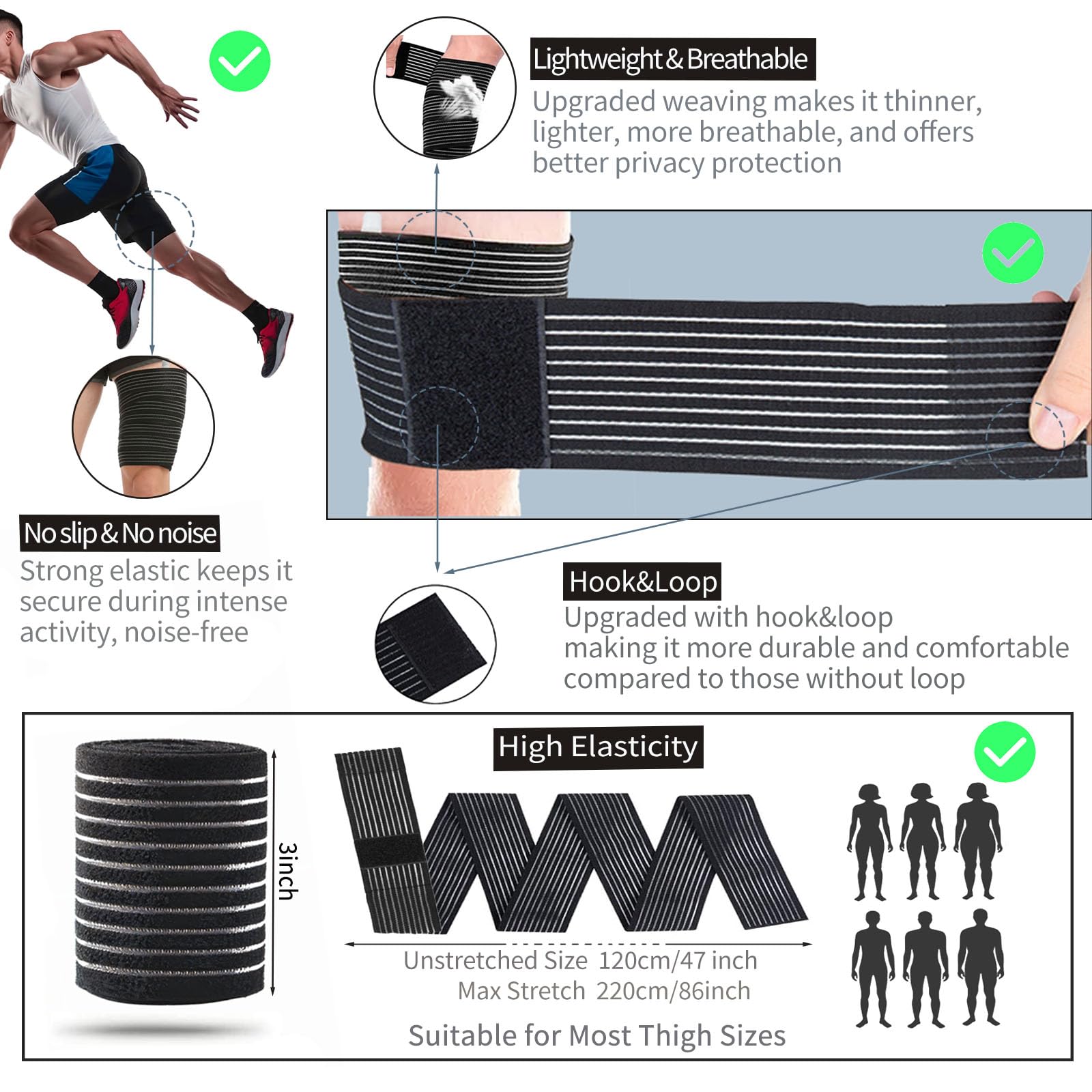 Resder 47-inch leg straps fit many legs