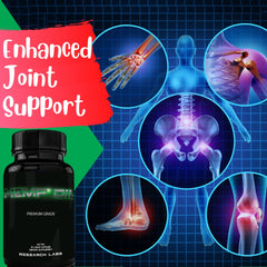 Research Labs capsules close-up highlights premium hemp texture.