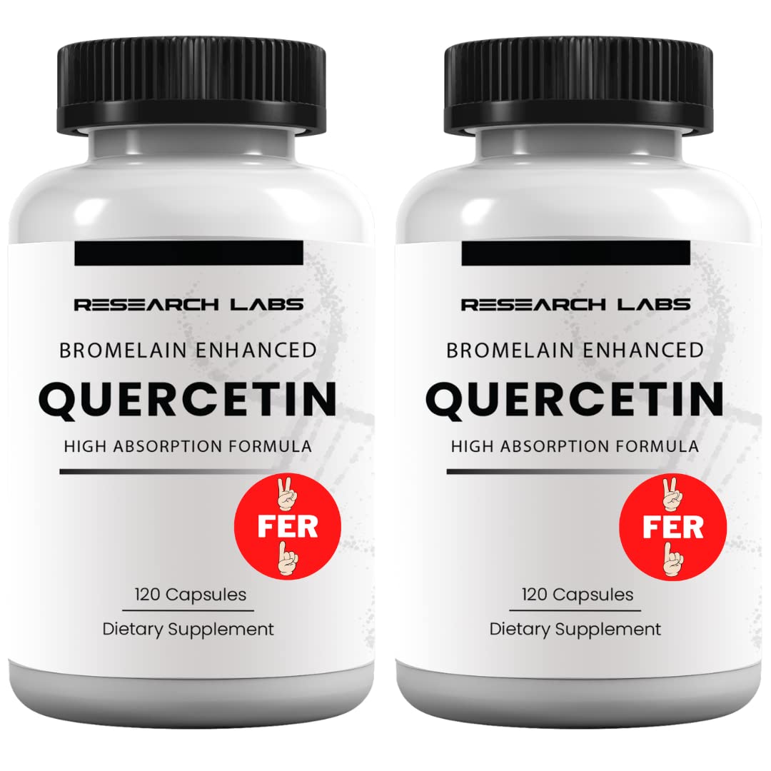 Research Labs Quercetin High Absorption bottle front view highlighting bioavailability