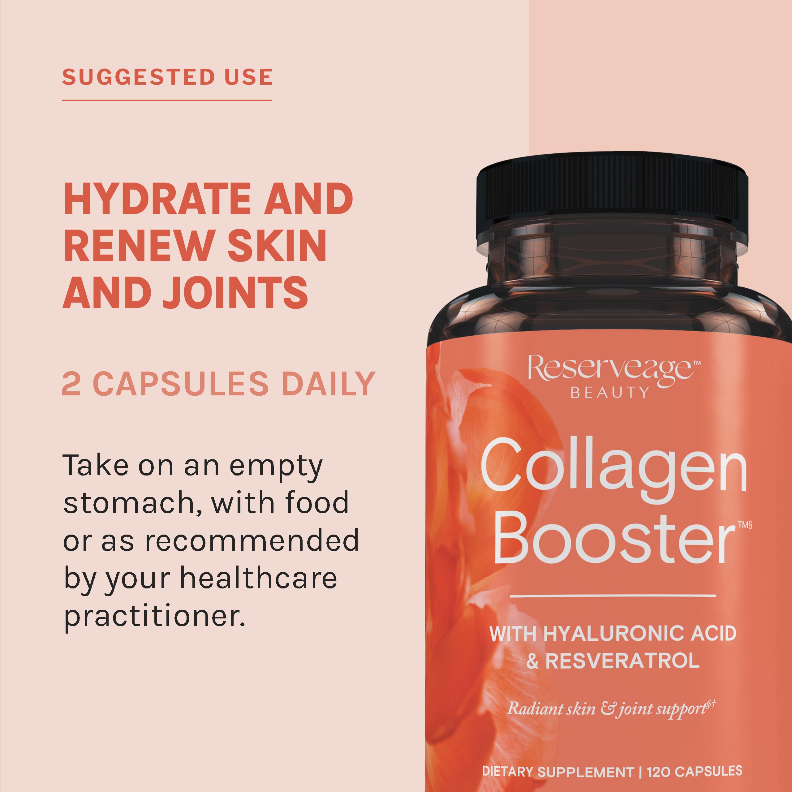Reserveage Beauty Collagen Booster daily capsules for simple skincare routine