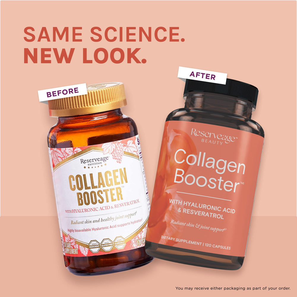 Reserveage Beauty Collagen Booster gluten-free, non-GMO formula for clean daily wellness