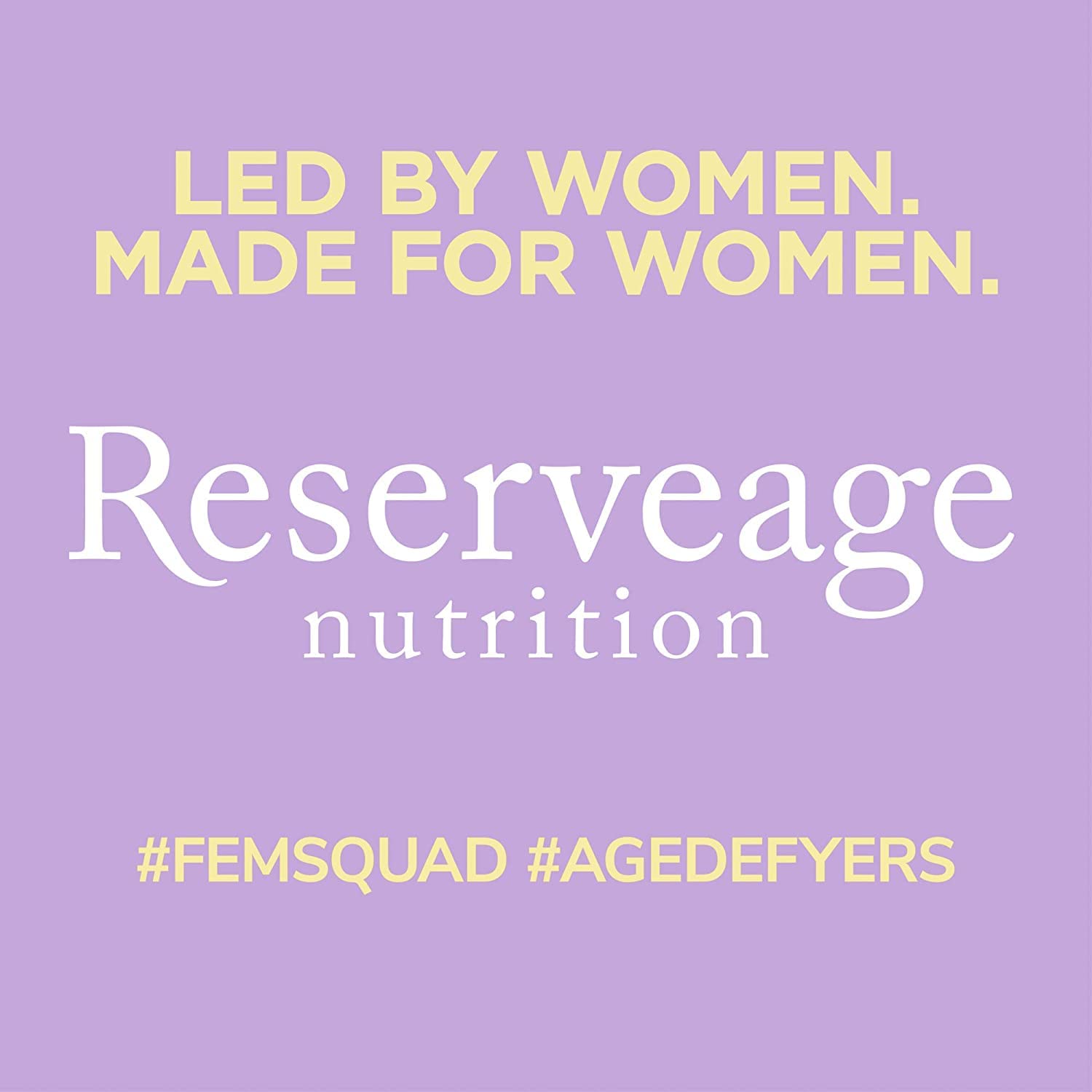 Reserveage Beauty lifestyle shot with bottle promoting everyday wellness routine
