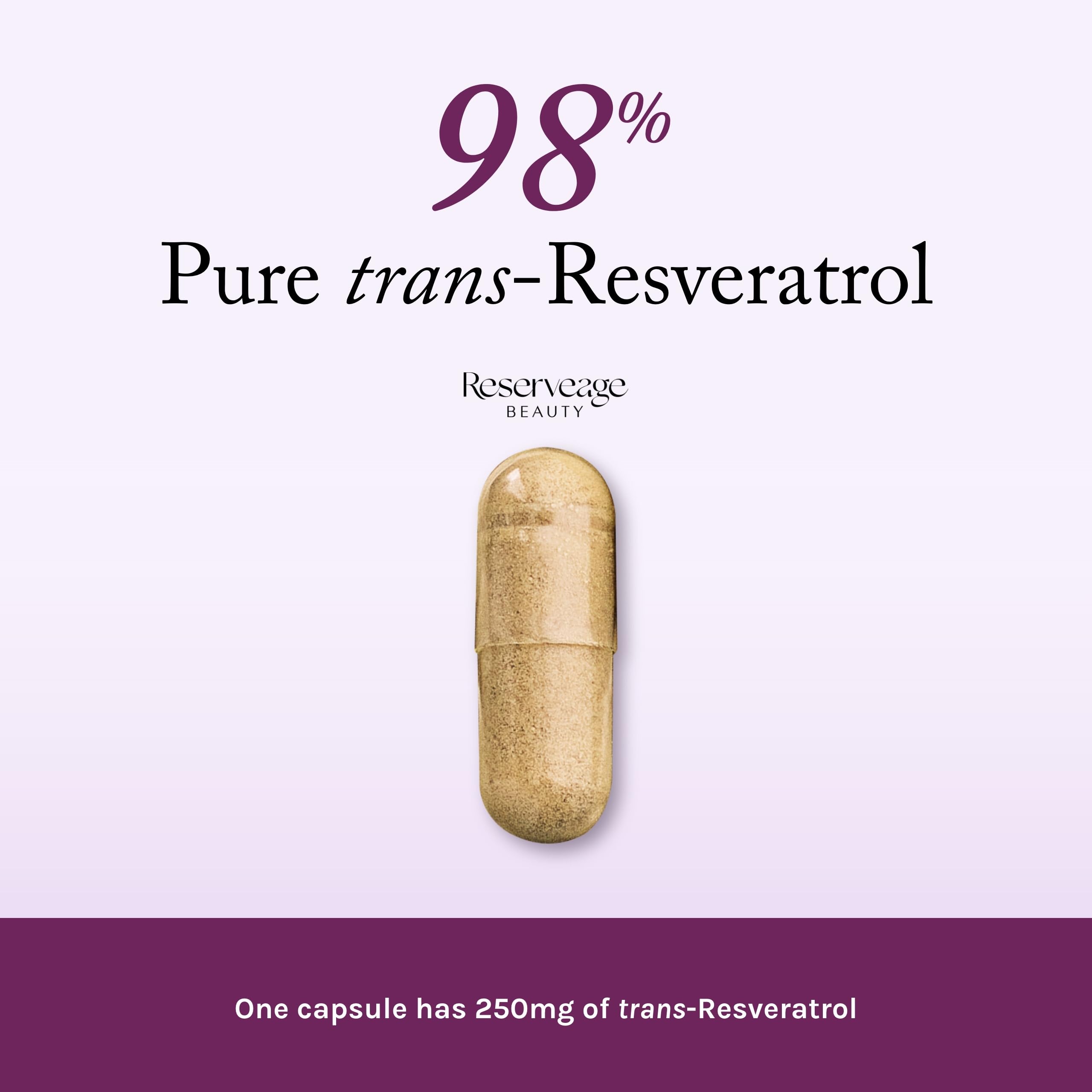 Reserveage Beauty Resveratrol ingredients: Japanese knotweed for longevity support.