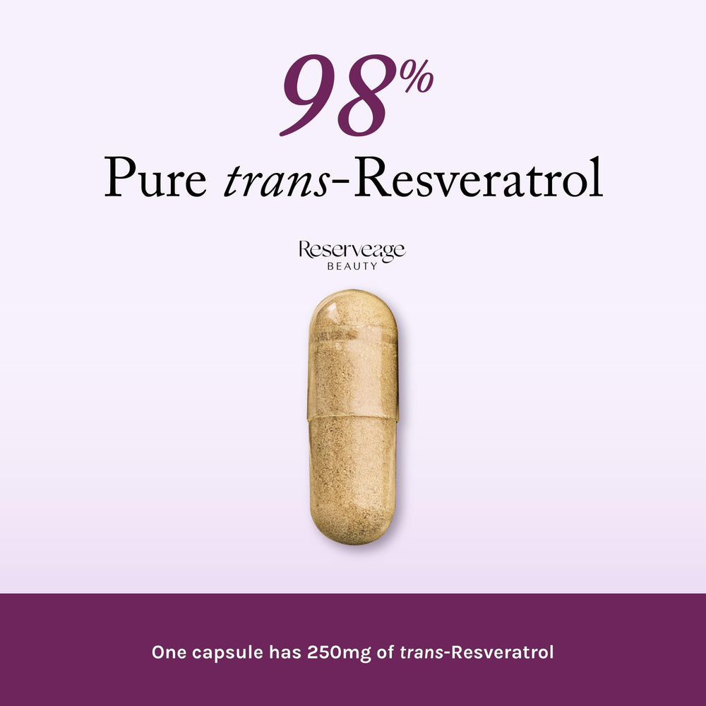 Reserveage Beauty Resveratrol ingredients: Japanese knotweed for longevity support.