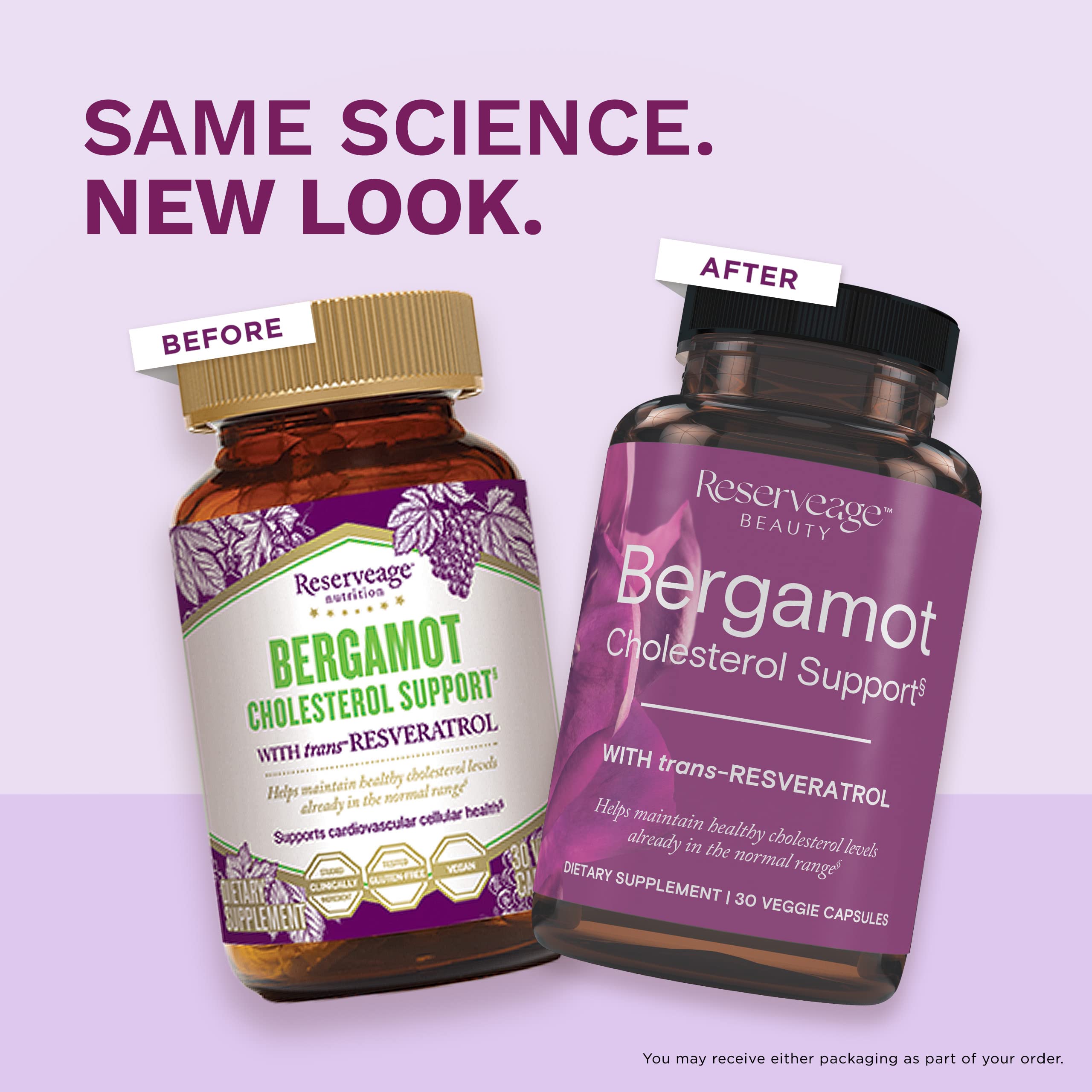 Reserveage Beauty Vegan Non-GMO label on bottle confirms clean ingredient standards.