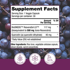 Reserveage Nutrition Beauty Resveratrol Plus capsules for easy daily supplementation.