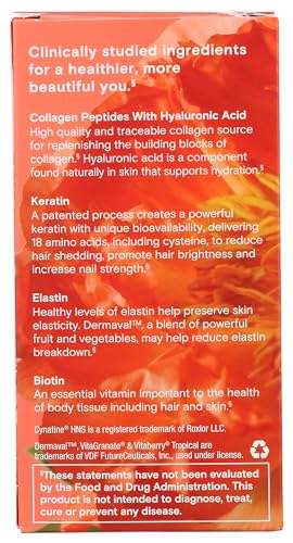 Close-up of Tres Beauty 3 capsules highlighting collagen and keratin support