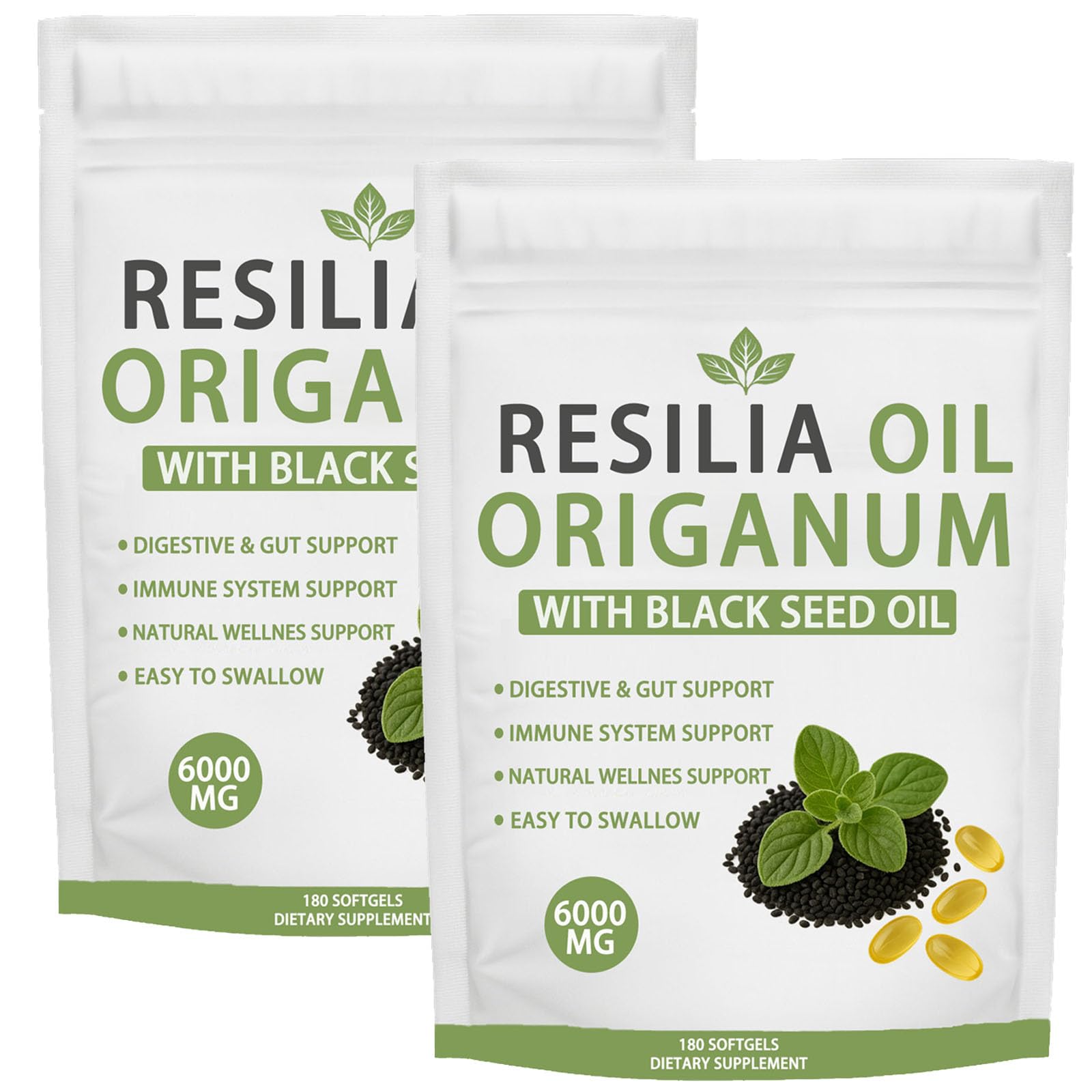RESILIA OIL Origanum with Black Seed Oil bottle pour for daily wellness