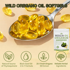 RESILIA OIL Origanum with Black Seed Oil GMP quality seal on packaging