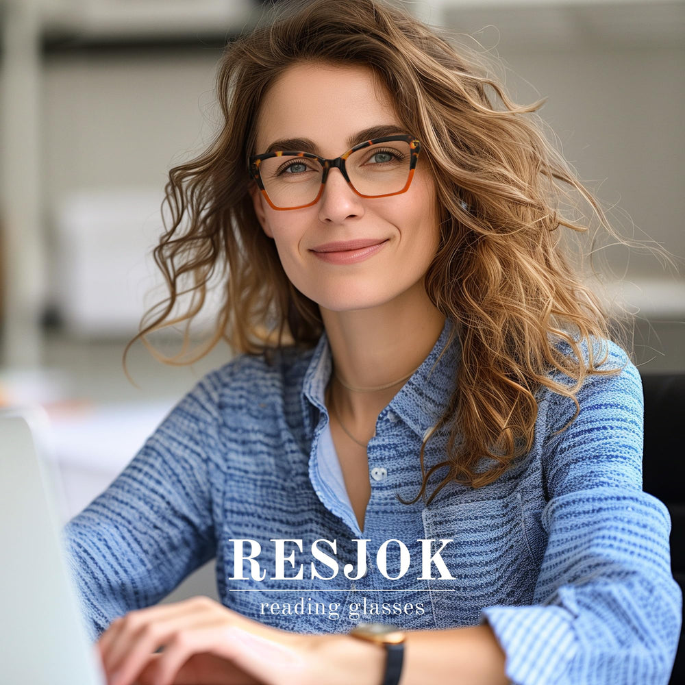 Resjok gafas lectura aro cuadrado, diseño moderno para cualquier rostro.