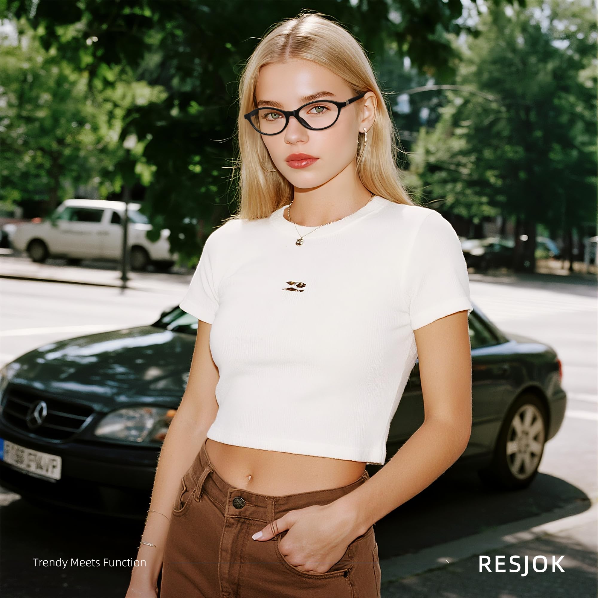 Resjok retro oval frames offering vintage style with blue light protection